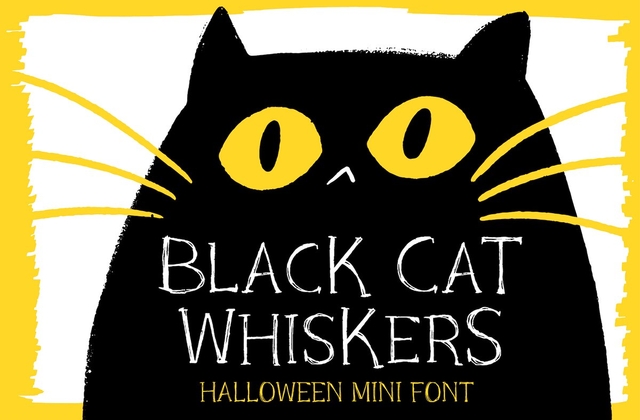 Пример шрифта Black Cat Whiskers #1